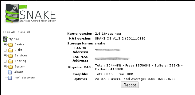 Snake OS WebUI